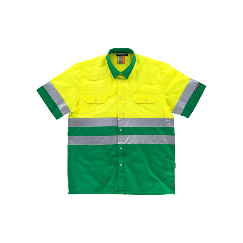 camisa-workteam-alta-visibilidad-c3812-verde-amarillo