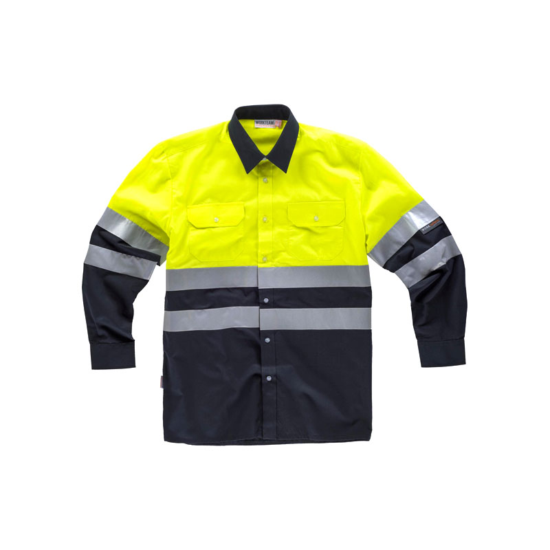 camisa-workteam-alta-visibilidad-c3813-azul-marino-amarillo