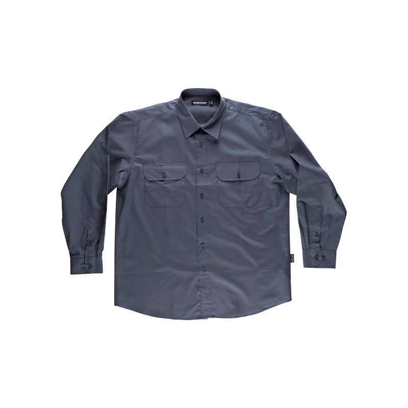 camisa-workteam-b8001-gris