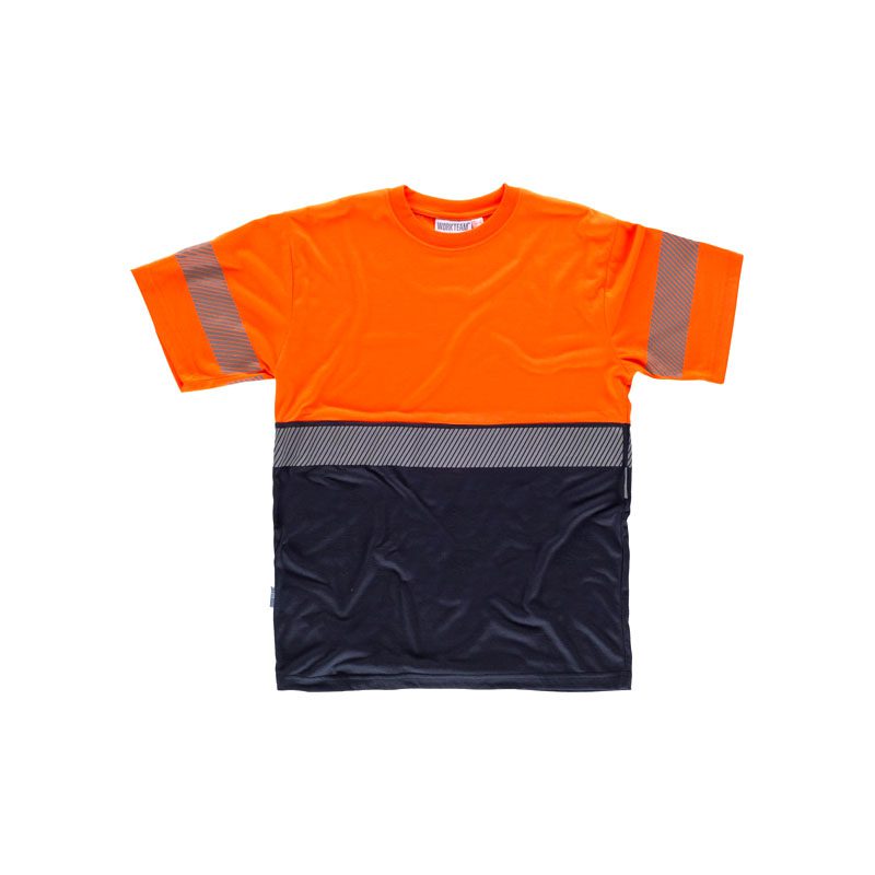 camiseta-workteam-alta-visibilidad-c6030-azul-marino-naranja