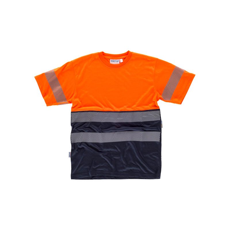 camiseta-workteam-alta-visibilidad-c6040-azul-marino-naranja